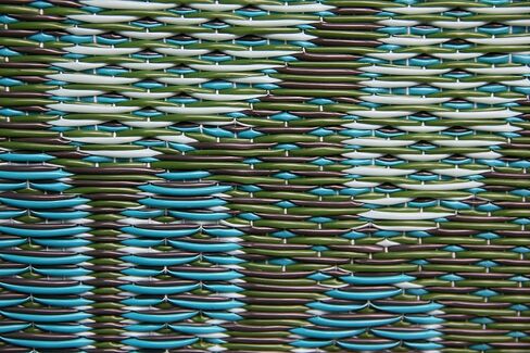 Mad Mats Outdoor Rug, Reversible Plastic Mat for Patio, Porch, Deck, Kitchen & Bath, Daisy, 6' x 9', Aqua/Green in Saudi Arabia