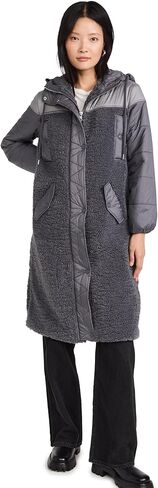 Avec Les Filles Coat Mixed Media Hooded in Kuwait