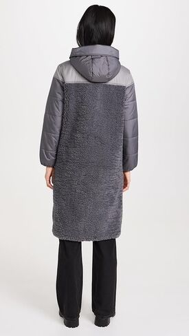 Avec Les Filles Coat Mixed Media Hooded in Kuwait