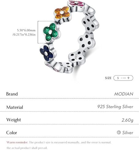925 Sterling Silver Sweet Rainbow Color Zirconia Four Leaf Clover Fashion Finger Rings For Women Fine Stackable Trendy Sweet Ring in Saudi Arabia