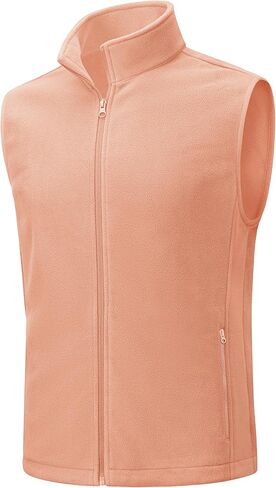 TACVASEN Men's Fleece Vest Zip Up Lightweight Vests Outerwear with Pockets Winter Warm Sleeveless Jacket for Hiking Golf in Saudi Arabia