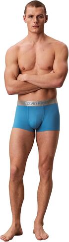 Calvin Klein Men's Brused Microfiber Stretch Low Rise Trunk Cendre Blue in Saudi Arabia
