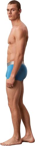 Calvin Klein Men's Brused Microfiber Stretch Low Rise Trunk Cendre Blue in Saudi Arabia