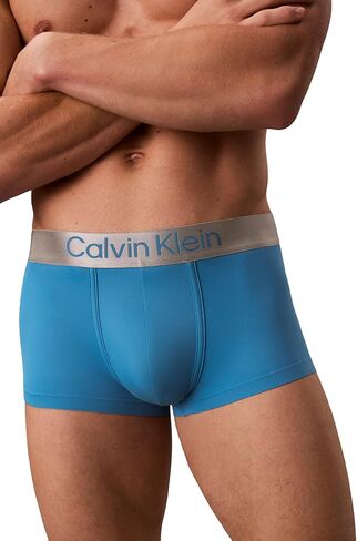 Calvin Klein Men's Brused Microfiber Stretch Low Rise Trunk Cendre Blue in Saudi Arabia