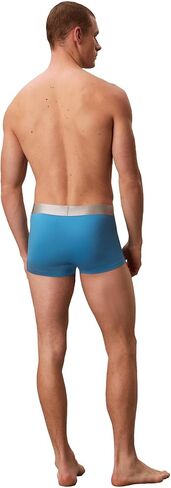 Calvin Klein Men's Brused Microfiber Stretch Low Rise Trunk Cendre Blue in Saudi Arabia
