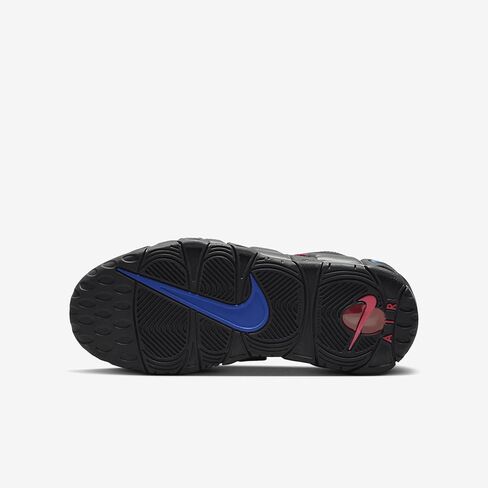 Nike Air More Uptempo Big Kids' Shoes (FD1012-001, Black/Racer Blue/Hyper Pink/Bright Crimson) Size 5.5 in Saudi Arabia