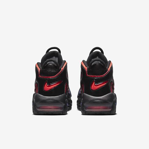 Nike Air More Uptempo Big Kids' Shoes (FD1012-001, Black/Racer Blue/Hyper Pink/Bright Crimson) Size 5.5 in Saudi Arabia