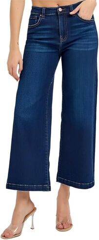 Risen Jeans - جينز عالي الارتفاع وواسع الساق - (درزة داخلية 27 بوصة) - RDP5921 - يتضمن العلامة الرسمية in Saudi Arabia