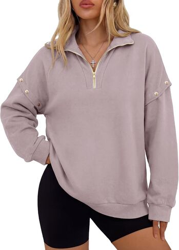 كنزات نسائية بغطاء للرأس وسحاب ربع سنوي موضة ربيع 2026 ملابس بأكمام قابلة للفصل in Kuwait