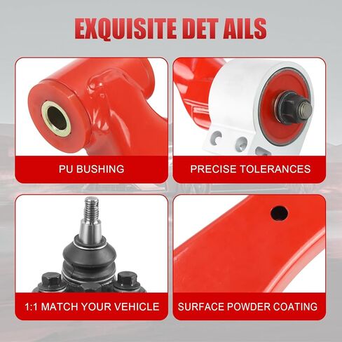 قطعتان من أذرع التحكم السفلية الأمامية لسيارة تشيفي اكوينوكس وجي إم سي تيرين 2010-2017، قطعتان - K623489 K623488 (أحمر) in Kuwait