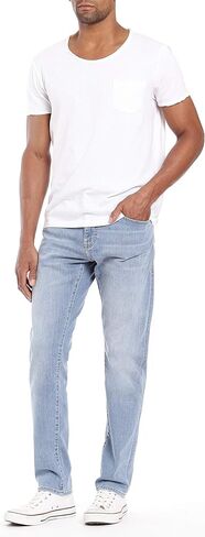 بنطال جينز Mavi Jake للرجال بقصة ضيقة وذو ارتفاع عادي، جينز بقصة ضيقة للرجال، نيلي فاتح ويليامزبرغ، جينز رجالي باللون الأزرق الفاتح، 38 × 32 in Kuwait