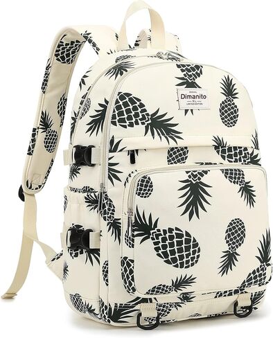 حقيبة ظهر للكمبيوتر المحمول بطباعة الأناناس، ومنفذ شحن USB، وحقيبة كمبيوتر مقاس 15 بوصة - 16 بوصة in Kuwait