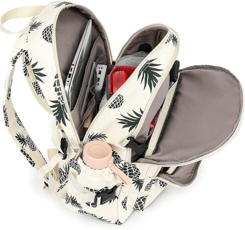 حقيبة ظهر للكمبيوتر المحمول بطباعة الأناناس، ومنفذ شحن USB، وحقيبة كمبيوتر مقاس 15 بوصة - 16 بوصة in Kuwait