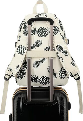 حقيبة ظهر للكمبيوتر المحمول بطباعة الأناناس، ومنفذ شحن USB، وحقيبة كمبيوتر مقاس 15 بوصة - 16 بوصة in Kuwait