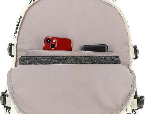 حقيبة ظهر للكمبيوتر المحمول بطباعة الأناناس، ومنفذ شحن USB، وحقيبة كمبيوتر مقاس 15 بوصة - 16 بوصة in Kuwait