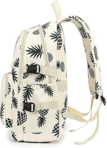 حقيبة ظهر للكمبيوتر المحمول بطباعة الأناناس، ومنفذ شحن USB، وحقيبة كمبيوتر مقاس 15 بوصة - 16 بوصة in Kuwait