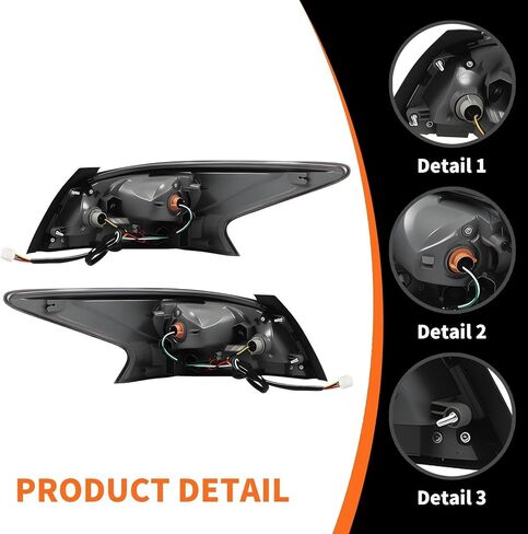 Halogen Tail Lights w/o Bulbs Compatible with Altima 4-Door Sedan 2014 2015 Taillights Rear Brake Lamp Left & Right Side NI2800195 NI2801195 in Saudi Arabia