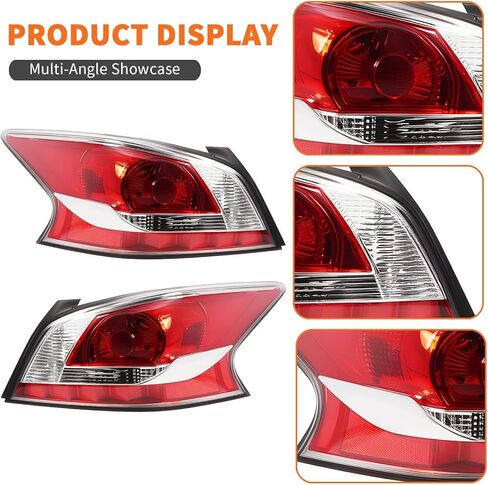 Halogen Tail Lights w/o Bulbs Compatible with Altima 4-Door Sedan 2014 2015 Taillights Rear Brake Lamp Left & Right Side NI2800195 NI2801195 in Saudi Arabia