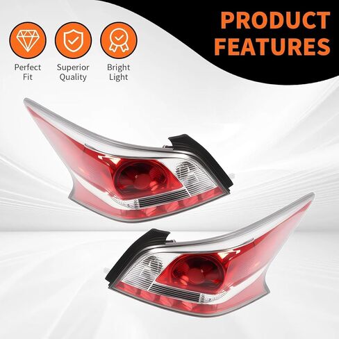 Halogen Tail Lights w/o Bulbs Compatible with Altima 4-Door Sedan 2014 2015 Taillights Rear Brake Lamp Left & Right Side NI2800195 NI2801195 in Saudi Arabia