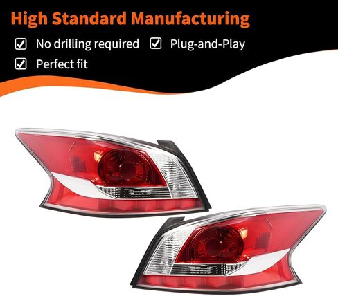 Halogen Tail Lights w/o Bulbs Compatible with Altima 4-Door Sedan 2014 2015 Taillights Rear Brake Lamp Left & Right Side NI2800195 NI2801195 in Saudi Arabia