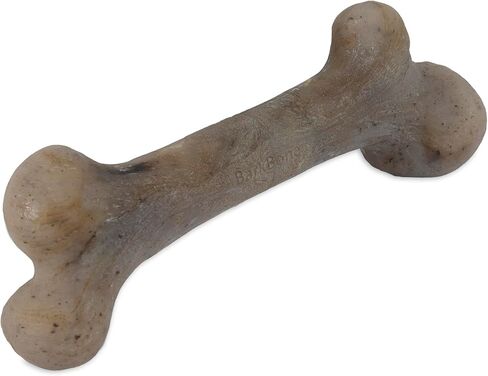 Pet Qwerks Dinosaur BarkBone - Wood Dog Bone for Moderate Chewers - Peanut Butter Flavor - 11" in Saudi Arabia