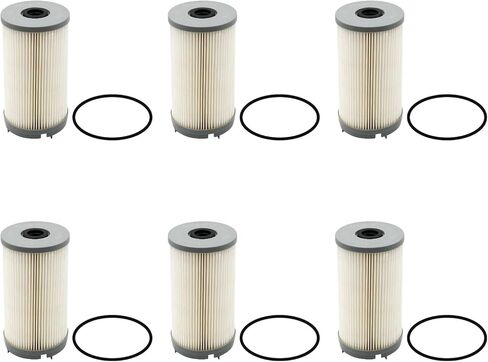 K37-1009 Fuel Filter, Fuel/Water Separator Pack of 6, 30 Micron, for EPA 10 PACCAR MX-13 and Cummins ISX Engines, Replace# FS36401, FS20075, PF9929, 96637, P557009, L5109F in Kuwait