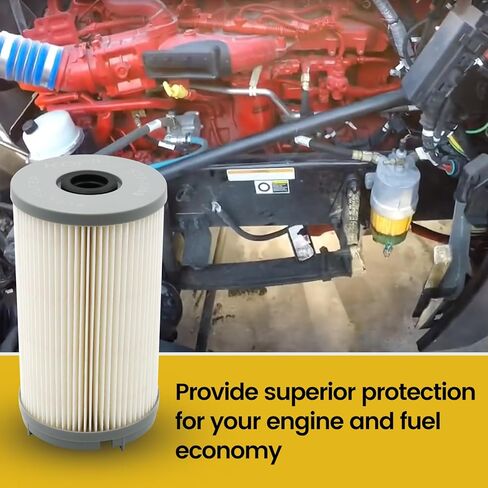 K37-1009 Fuel Filter, Fuel/Water Separator Pack of 6, 30 Micron, for EPA 10 PACCAR MX-13 and Cummins ISX Engines, Replace# FS36401, FS20075, PF9929, 96637, P557009, L5109F in Kuwait