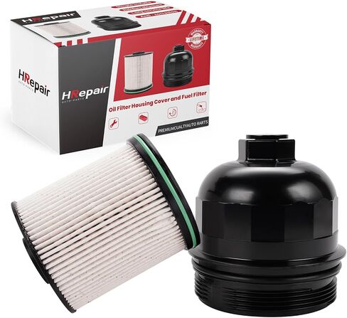 134001 Fuel Filter Housing Cap fits for 2017-2024 Chevy Silverado & GMC Sierra 2500HD 3500HD Replacement GM Duramax 6.6L L5P w/Fuel Filter(Billet Aluminum-Black) in Kuwait