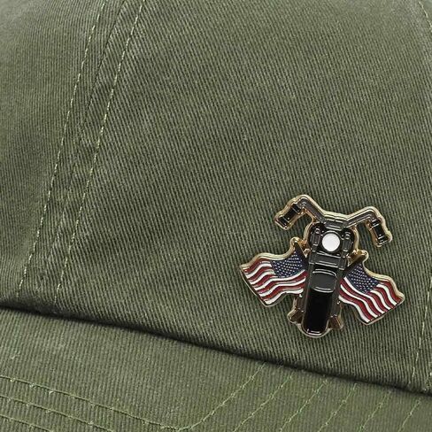 VetFriends.com American Flags with Motorcycle Patriot Hat Lapel Pin in Saudi Arabia