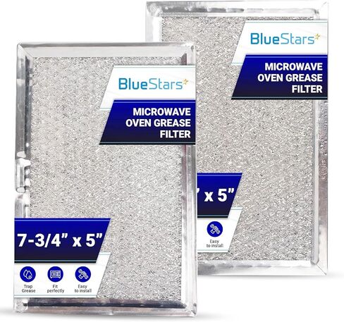 مرشح شحوم فرن الميكروويف BlueStars 5230W1A012B 5 × 7-5/8 - مناسب لأفران الميكروويف LG GE Sears فوق النطاق - يستبدل DE63-00666A AP5306190 PS3506741-2 حزم in Saudi Arabia