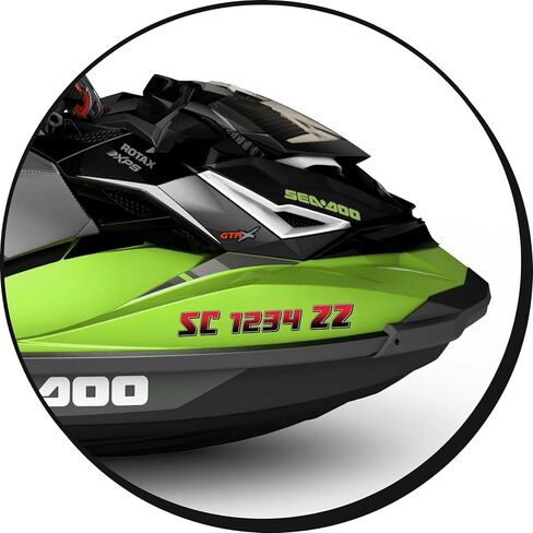 Custom Boat Registration Numbers & Letters (Two Decals) Vinyl Marine Hull ID Stickers X2 GR in Kuwait