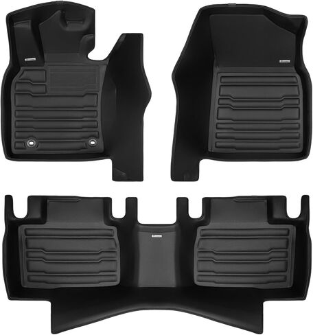 TuxMat - for Toyota Camry Hybrid FWD 2025-2026 Models - Custom Car Mats - Maximum Coverage, All Weather, Laser Measured - This Full Set Includes 1st and 2nd Rows in Saudi Arabia