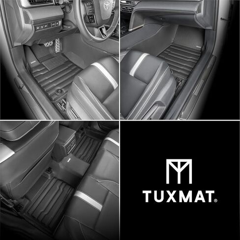 TuxMat - for Toyota Camry Hybrid FWD 2025-2026 Models - Custom Car Mats - Maximum Coverage, All Weather, Laser Measured - This Full Set Includes 1st and 2nd Rows in Saudi Arabia