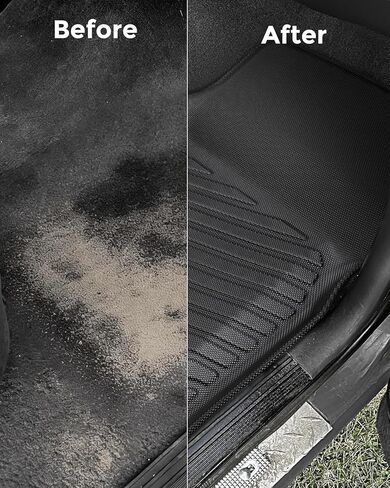 CreekT® for Ford F150 & Bronco Floor Mats 1980-1996, for F250/F350 1980-1997 All Weather Floor Mats, Custom Fit for Ford F-150 & Bronco, 2-Piece Front Set Rubber Heavy Duty Classic Truck Accessories​ in Kuwait