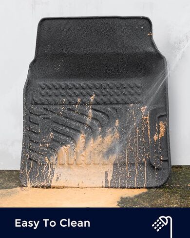 CreekT® for Ford F150 & Bronco Floor Mats 1980-1996, for F250/F350 1980-1997 All Weather Floor Mats, Custom Fit for Ford F-150 & Bronco, 2-Piece Front Set Rubber Heavy Duty Classic Truck Accessories​ in Kuwait