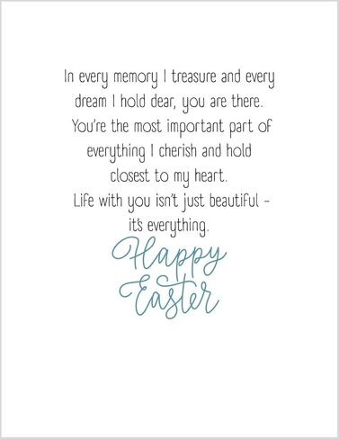 Greeting Card For The Wonderful Man I Married - You're The Most Important Part of Everything I Cherish and Hold Closest To My Heart - Happy Easter Husband in Saudi Arabia