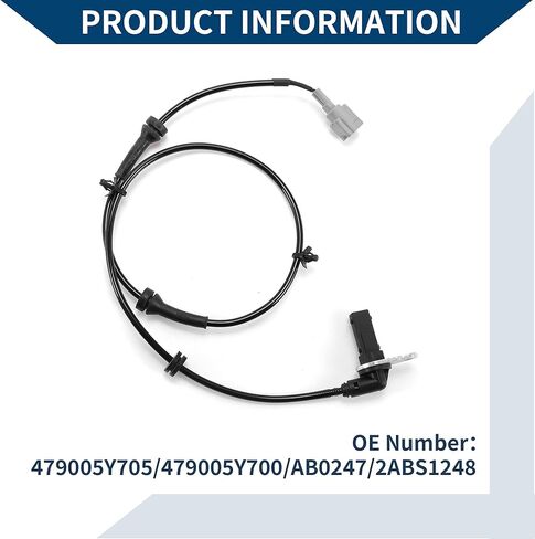 ABS Wheel Speed Sensor Rear Right ABS Sensor Anti-lock Braking System Sensor No.479005Y705/479005Y700/AB0247/2ABS1248 for NISSAN MAXIMA 2002-2003 in Saudi Arabia