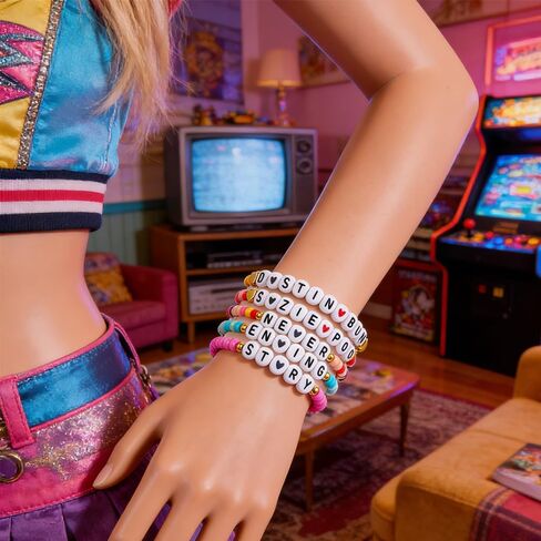 Strange Horror Inspired Bracelets Set BFF Friendship Stackable Stretch Colorful Beaded Bracelets for Women Men Valentine Day Gift 5PCS in Saudi Arabia