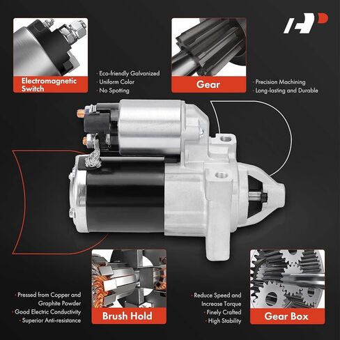 A-Premium Starter Motor Compatible with Chevrolet Camaro 2014-2017, Corvette 2014-2017 & Cadillac CTS 2016-2017, 6.2L 7.0L, 12V 1.4KW 10-Teeth Clockwise, Replace# 91273561, M000T23672 in Saudi Arabia