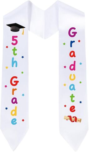 Rakuto 5th Grade Graduation Stole, Class of 2025 Fifth Grad Decorations Supplies, Elementary Graduation Sash Decor for Students Boys Girls in Kuwait