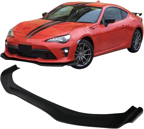 IKON MOTORSPORTS Front Bumper Lip, Compatible with 2017-2020 Toyota 86, GR Style Unpainted Black PU Polyurethane Air Dam Chin Spoiler Protector Splitter 1Piece in Saudi Arabia