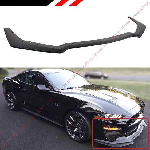 Texture Black Finish Performance Pack Style Add-on Front Bumper Lip Splitter Compatible for 2018-2023 Ford Mustang GT Ecoboost in Saudi Arabia