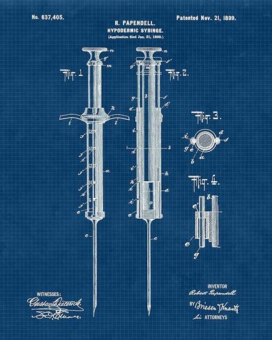 Vintage Medicine Patent Prints, 6 (8x10) Unframed Photos, Wall Art Decor Gift for Home Health Office Work Garage Man Cave College Student Teacher School Nurse Technician Doctor ER Pharmacist Caregiver in Kuwait