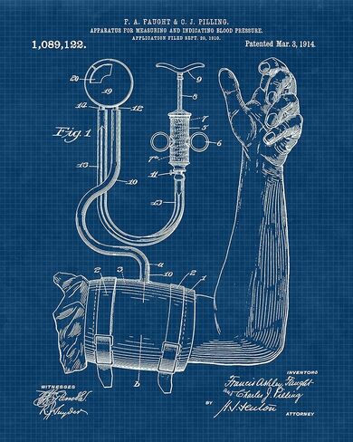 Vintage Medicine Patent Prints, 6 (8x10) Unframed Photos, Wall Art Decor Gift for Home Health Office Work Garage Man Cave College Student Teacher School Nurse Technician Doctor ER Pharmacist Caregiver in Kuwait