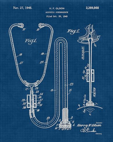 Vintage Medicine Patent Prints, 6 (8x10) Unframed Photos, Wall Art Decor Gift for Home Health Office Work Garage Man Cave College Student Teacher School Nurse Technician Doctor ER Pharmacist Caregiver in Kuwait
