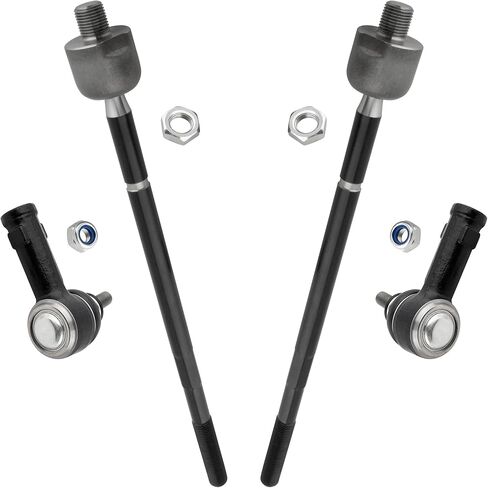 4Pc Suspension Kit Front Inner & Outer Tie Rods End Link Set Left Driver & Right Passenger Fit For Hyundai Santa Fe 2001 2002 2003 2004 2005 2006 Replace# 568203B000 5778526200 ES3616 EV80619 in Kuwait