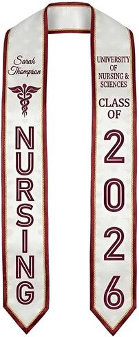 فئة التمريض المخصصة لعام 2026، وشاح التخرج للممرضة المسجلة BSN MSN، هدية مدرسة التمريض لـ RN Grad in Kuwait