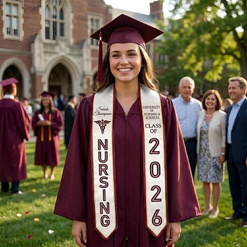 فئة التمريض المخصصة لعام 2026، وشاح التخرج للممرضة المسجلة BSN MSN، هدية مدرسة التمريض لـ RN Grad in Kuwait