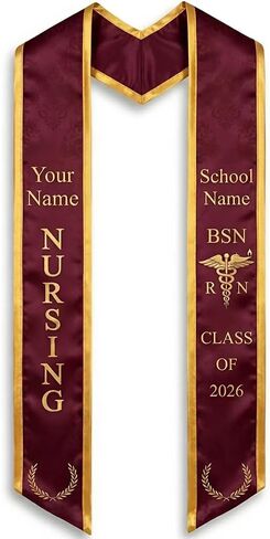فئة التمريض المخصصة لعام 2026، وشاح التخرج للممرضة المسجلة BSN MSN، هدية مدرسة التمريض لـ RN Grad in Kuwait