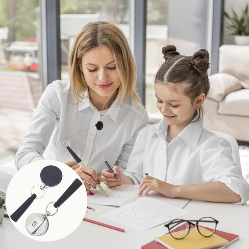 4 قطع حامل أقلام قابل للسحب، حامل أقلام رصاص من السيليكون المرن، سلك فولاذي شديد التحمل قابل للسحب حامل أقلام رصاص - مضاد للخسارة للنجارين والممرضات والنادلات وعمال البناء in Kuwait